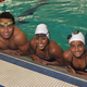 From left to right: Troy, Latroya, and Jalya Pina all made the Cape Verde national swim team, the African island nation’s first